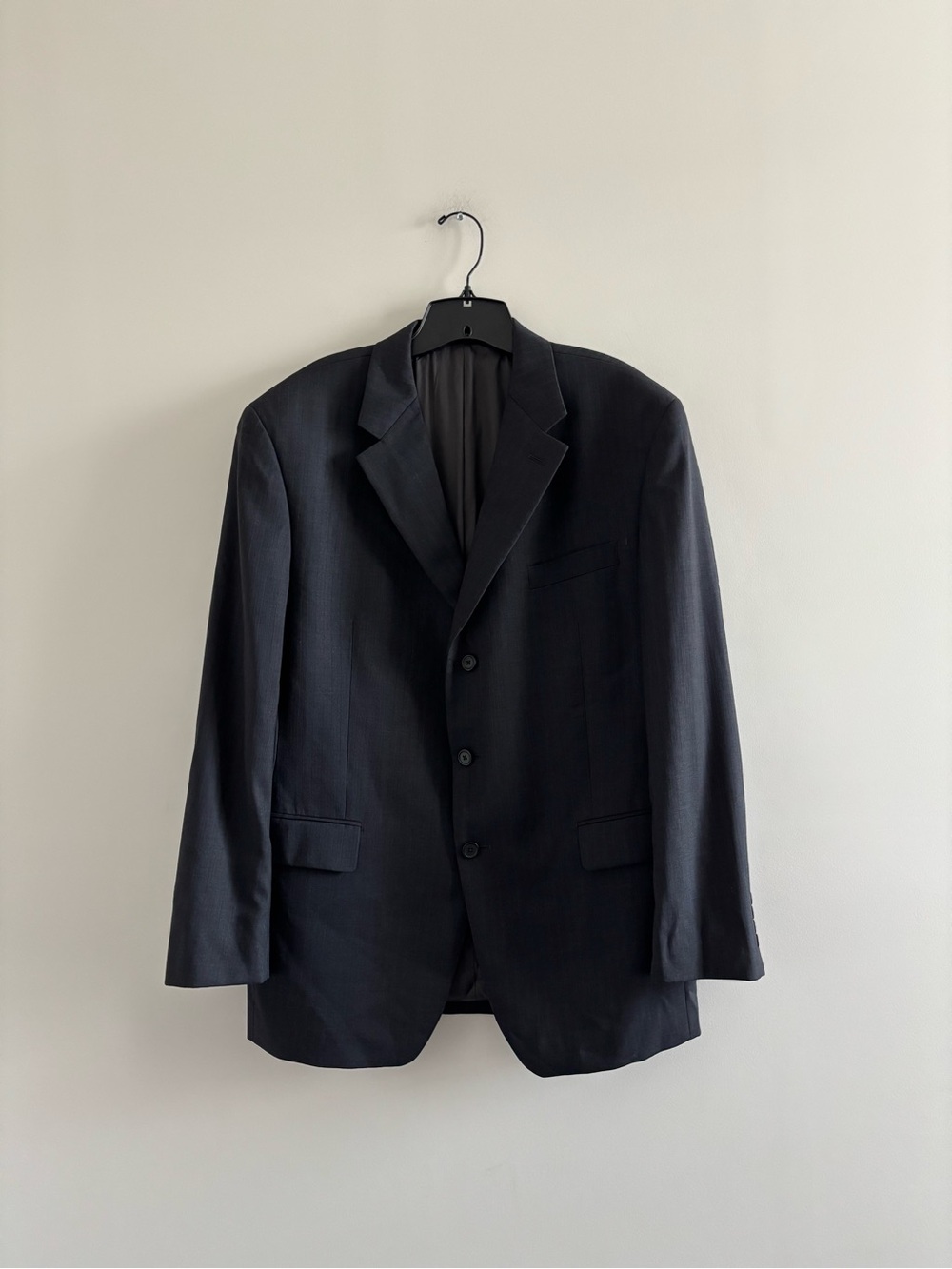 Vintage Alfani Blazer Charcoal Gray Wool Pinstripe Sport Coat Mens 42R Classic